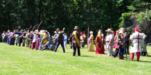 A line of archers.